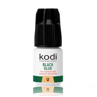Клей смола Kodi Black U для наращивания ресниц скорость фиксации 3-5 сек, 3г