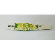 Пилка для ногтей Salon Professional Natural Care - овал 180/240  белый с зелеными цветами, ,