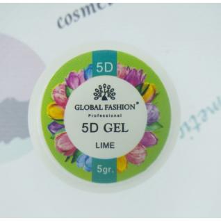 Гель-пластилин для лепки Global 5D Gel Lime (цвет лайма) 5 гр.