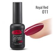 Гель-лак PNB №011 royal red (королевский красный) 8 мл.