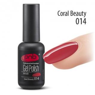 Гель-лак PNB №014 coral beauty (корал) 8 мл.