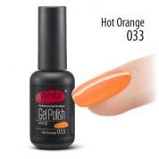 Гель-лак PNB №033 hot orange (гарячий оранжевий) 8 мл.