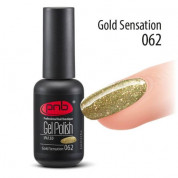 Гель-лак PNB №062 gold sensation (золотая сенсация) 8 мл.