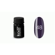 Кольорова гель фарба для дизайну нігтів Kodi Professional №48 фіолетовий, 4мл (старий дизайн)