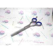 Ножиці односторонні перукарські філіровочні Salon Professional з металевими ручками 5.5