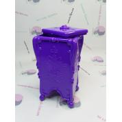 Подставка фиолетовая под безворсовые салфетки с узором