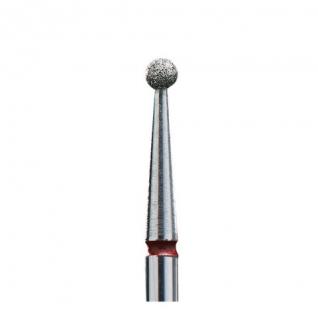 Насадка для маникюра фреза алмазная Staleks шар красная диаметр 2,5 мм FA01R025K