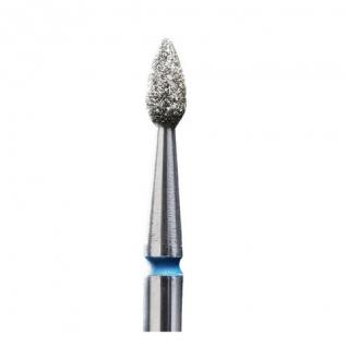 Насадка для манікюру алмазна фреза Staleks крапля синя діаметр 2,3 мм / FA40B023/5K робоча частина 5 мм