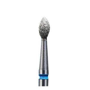 Насадка для маникюра фреза алмазная Staleks почка острая синяя диаметр 2,5 мм / FA60B025/4.5K рабочая часть 4,5 мм
