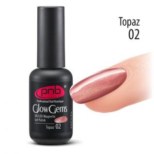 Гель-лак PNB Магнитный СИЯЮЩИЕ КАМНИ №02 UV/LED Magnetic Gel Polish Glow Gems