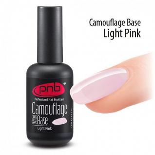 База для гель-лака PNB Camouflage base Light Pink 17 мл., светло-розовая камуфлирующая