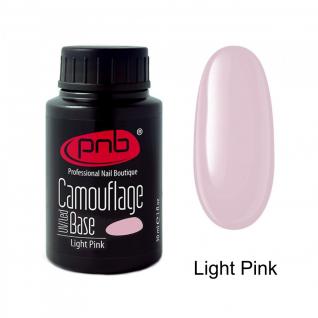 База для гель-лака PNB Camouflage base Light Pink 30 мл., светло-розовая камуфлирующая
