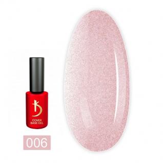 Камуфлирующая база ногтей Kodi Cover Base Gel 06 пастельно розового цвета с шиммером, 7мл