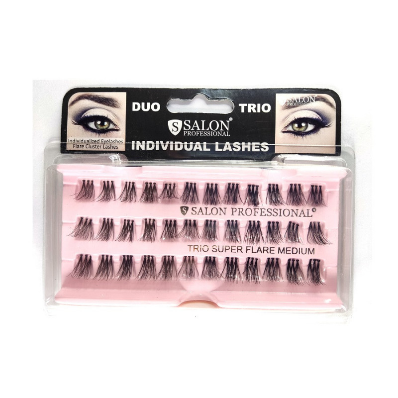 Вії для нарощування пучкові Salon Professional 3 пучка medium