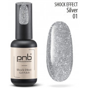 Гель лак PNB Shock Effect, №01 Silver