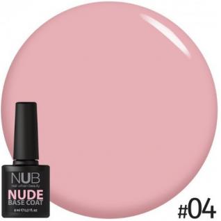 Камуфлююче базове покриття для гель лаку Nub Rubber Nude Base, 8 мл, №04