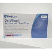 Перчатки голубые Medicom S (50 пар) нитриловые без пудры ST Advanced Slim Blue без пудри арт. 1175TG