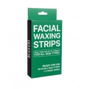 Восковые полоски для лица Facial waxing strips (10 двусторонних полосок+2 финишные салфетки) Kodi