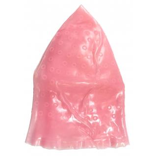 Силиконова шапка для мелірування волосся з гачком, багаторазового використання, рожева