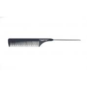Расческа-планка Salon Professional Carbon Line шпикуль с металлическим хвостом (0040)