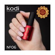 Камуфлююча база нігтів Kodi Cover Base Gel 06 пастельно рожевого кольору з шиммером, 7мл