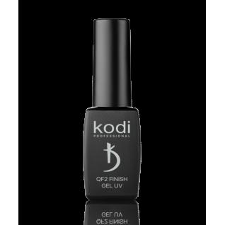 Топ-фініш для нігтів Kodi Professional QF2 Finish Gel без липкого шару, рідке скло 12 мл