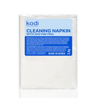 Серветка безворсова для очищення обличчя Kodi Professional Cleaning napkin з ензимами