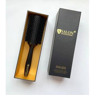 Браш с натуральной ø43 щетка тиной Salon Professional øкомбинированная для укладки волос в коробке