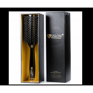 Браш с натуральной щетиной Salon Professional щетка комбинированная для укладки волос в коробке,33мм