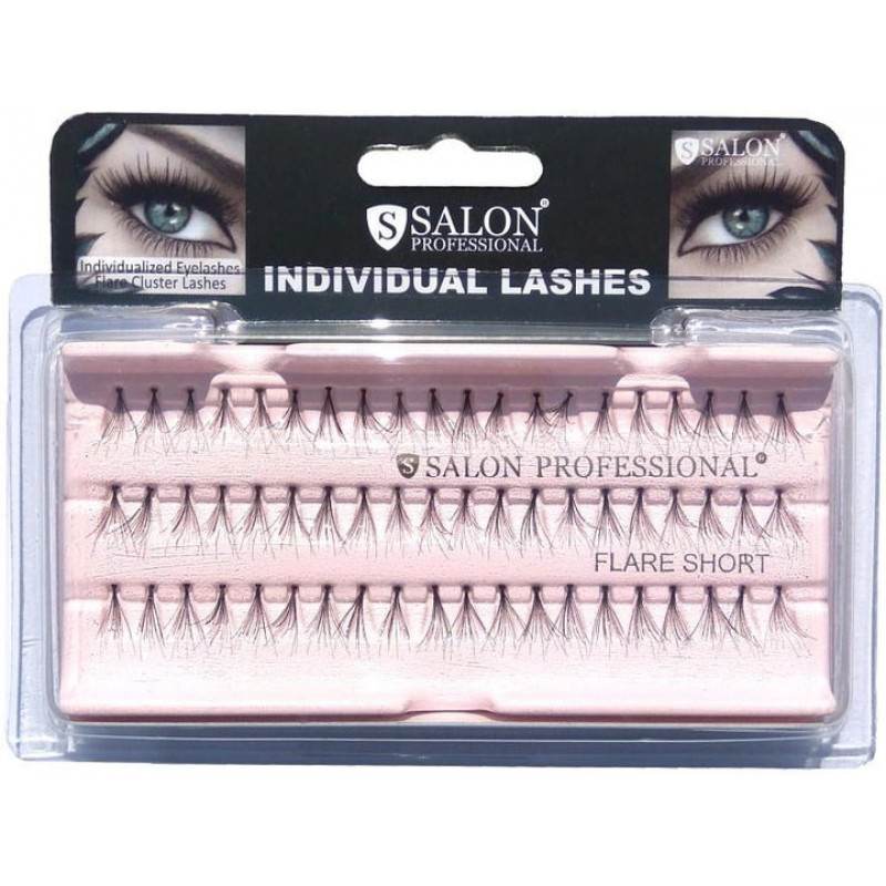 Вії для нарощування пучкові Salon Professional 1 пучок short