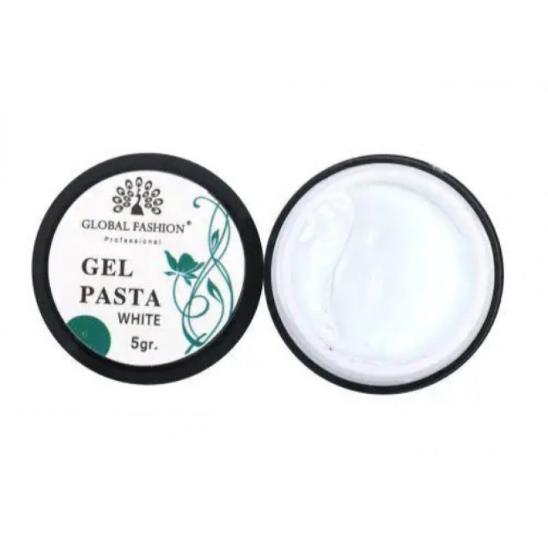 Гель паста для дизайну Global Fashion Колір Білий Gel Pasta White 5 гр.